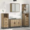 vidaXL Juego de muebles de ba&ntilde;o con caj&oacute;n 3 pcs Roble artesanal