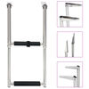 vidaXL Escalera de embarque plegable 2 pelda&ntilde;os acero inoxidable