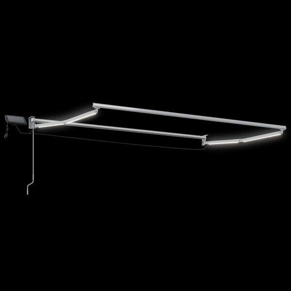 vidaXL Toldo manual retr&aacute;ctil con LEDs Crema 2,5 x 2 m