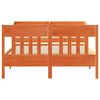 vidaXL Cama sin colch&oacute;n madera maciza de pino marr&oacute;n cera 140x190 cm