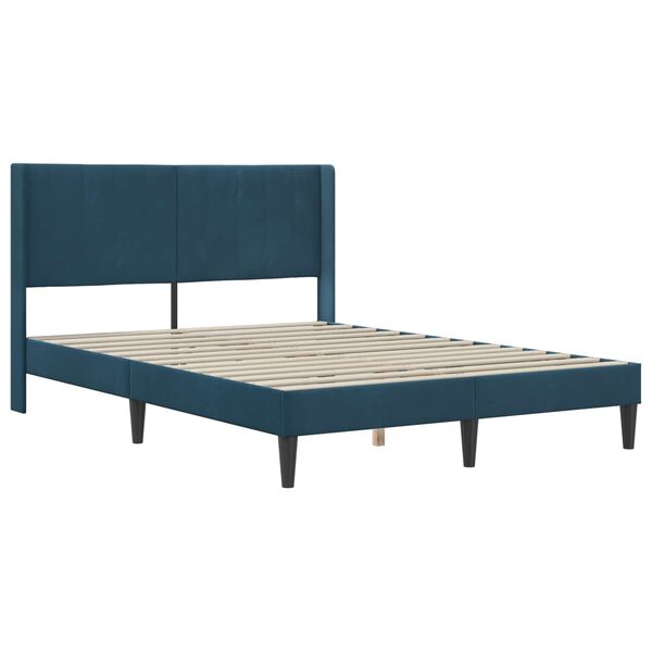 vidaXL Estructura de cama con cabecera Azul 120 x 200 cm Terciopelo