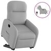 vidaXL Sill&oacute;n el&eacute;ctrico reclinable elevable de tela gris nube