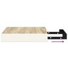 vidaXL Estante flotante pared 4 uds MDF roble y blanco 23x23,5x3,8 cm
