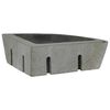vidaXL Lavabo Gris (30-37) x (30-37) x 12 cm Piedra del R&iacute;o