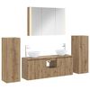vidaXL Juego de muebles de ba&ntilde;o 6 uds. Roble artisan