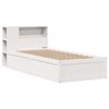 vidaXL Estructura de cama sin colch&oacute;n madera maciza blanca 90x190 cm
