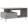 vidaXL Mesa de centro madera contrachapada gris Sonoma 90x49x45 cm