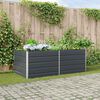 vidaXL Jardinera Antracita 195 x 100 x 45 cm Acero Galvanizado