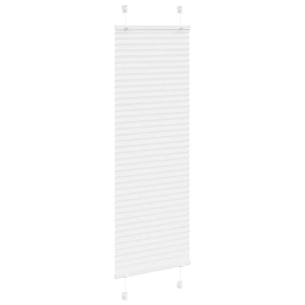 vidaXL Estor Plisado blanco 45x100 cm Tela Ancho 44,4 cm Poli&eacute;ster