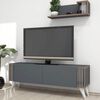 Homemania Mueble para TV Nicol gris antracita 120x31x42 cm