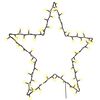 vidaXL Luces de Navidad Silueta de Estrella 80 LEDs blanco c&aacute;lido