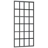 vidaXL Puerta corredera con herrajes ESG vidrio y aluminio 90x205 cm