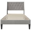 vidaXL Estructura de cama Gris Claro 80 x 200 cm Terciopelo