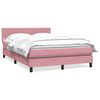 vidaXL Cama box spring con colch&oacute;n terciopelo rosa 160x210 cm
