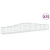 vidaXL Cestas de gaviones 25 uds forma de arco hierro 400x50x40/60 cm