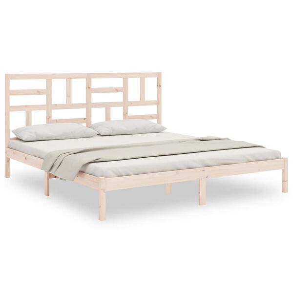 vidaXL Estructura de cama sin colchón madera maciza 200x200 cm