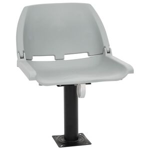 vidaXL Asientos plegables de barco sin coj&iacute;n gris 2 uds 48x51x41 cm