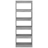 vidaXL Estantería/divisor madera ingeniería gris Sonoma 60x30x166 cm