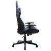 vidaXL Silla de gaming de cuero sint&eacute;tico negro y azul