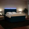 vidaXL Cama box spring con colch&oacute;n terciopelo azul 180x200 cm