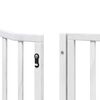 vidaXL Puerta de perros plegable 8 paneles madera &aacute;lamo blanca 640 cm