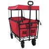 vidaXL Carro de Mano Plegable Rojo 105 x 56.5 x 116 cm Tela Oxford