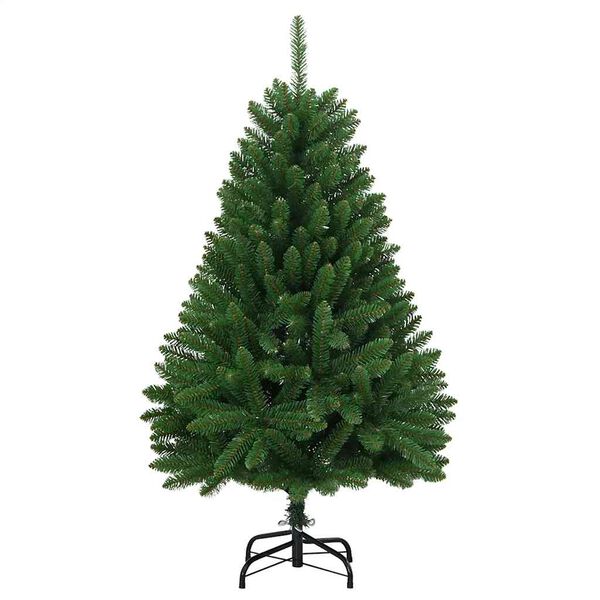 vidaXL &Aacute;rbol de Navidad artificial con bisagras y soporte verde 120 cm
