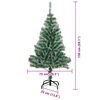vidaXL Árbol de Navidad Artificial Nevado con Luz LED Verde y 150 cm