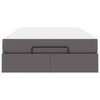 vidaXL Estructura de cama con colch&oacute;n con colch&oacute;n 2 pcs Gris PVC