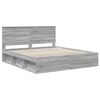 vidaXL Estructura de cama con cabecera Gris Sonoma 200 x 200 cm