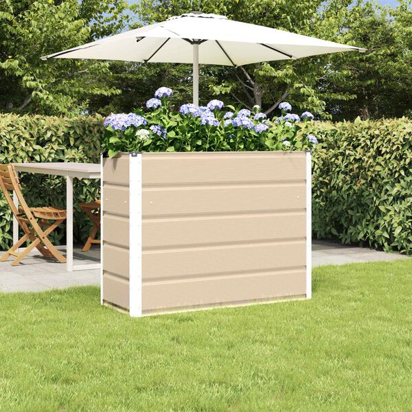 vidaXL Jardinera Marfil 100 x 40 x 75 cm Acero