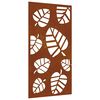 vidaXL Adorno de pared de jard&iacute;n acero corten dise&ntilde;o de hoja 105x55 cm