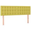 vidaXL Cabecero con LED de tela verde 144x5x78/88 cm
