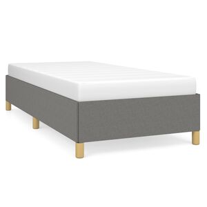vidaXL Estructura de cama sin colch&oacute;n tela gris oscuro 90x200 cm