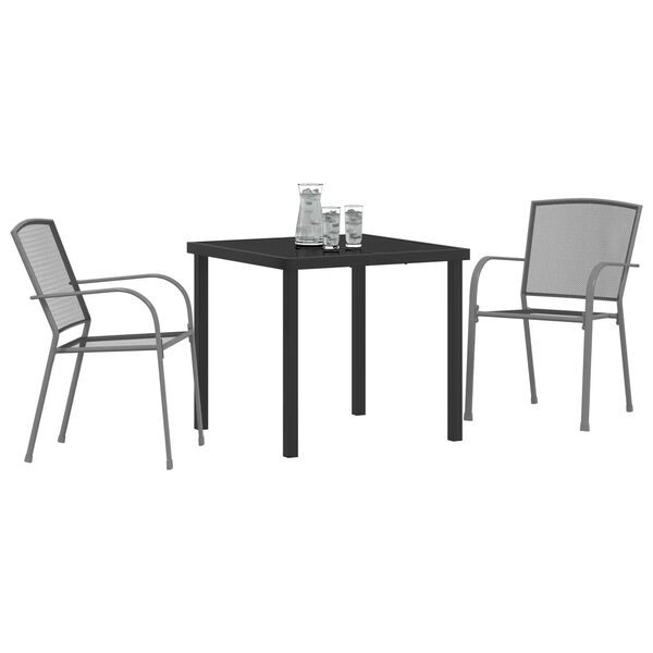 vidaXL Conjunto de Comedor de Jard&iacute;n 3 pcs Antracita
