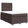 vidaXL Cama box spring con colch&oacute;n tela marr&oacute;n oscuro 120x190 cm