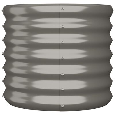 vidaXL Jardinera de acero con recubrimiento en polvo gris 40x40x36 cm
