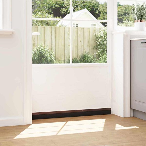 vidaXL Sellos de cepillo de puerta atornillables 12 pcs Marr&oacute;n 100 cm