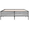 vidaXL Estructura cama madera ingenier&iacute;a metal gris Sonoma 135x190 cm