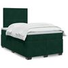 vidaXL Cama box spring con colch&oacute;n terciopelo verde oscuro 120x190 cm