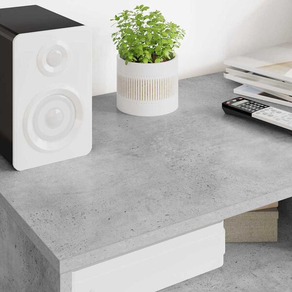 vidaXL Gabinete de TV con caj&oacute;n Gris Concreto 100 x 48 x 43 cm