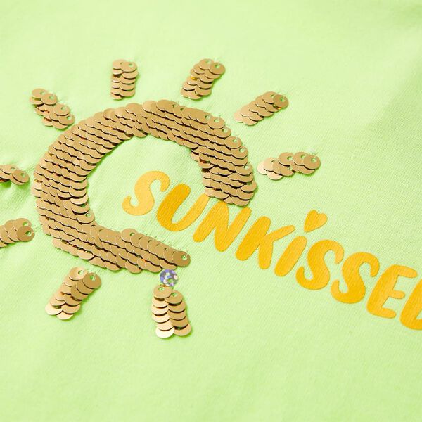 Camiseta infantil amarillo ne&oacute;n 140