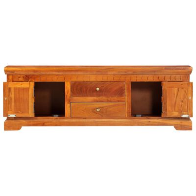 vidaXL Mueble de TV de madera maciza de acacia 119x30x40 cm