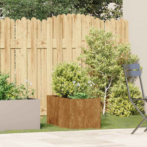 vidaXL Jardinera oxidada 40x80x40 cm acero corten