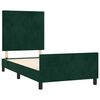 vidaXL Estructura cama sin colch&oacute;n terciopelo verde oscuro 100x200 cm