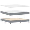 vidaXL Cama box spring con colch&oacute;n Gris claro 180 x 200 cm tela