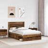 vidaXL Estructura de cama con cabecera Madera vieja 120 x 190 cm