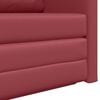 vidaXL Sof&aacute; cama 110cm Rojo vino Cuero artificial