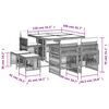 vidaXL Set comedor de jard&iacute;n 9 pzas con cojines rat&aacute;n sint&eacute;tico beige