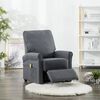vidaXL Sillón de masaje de tela gris oscuro